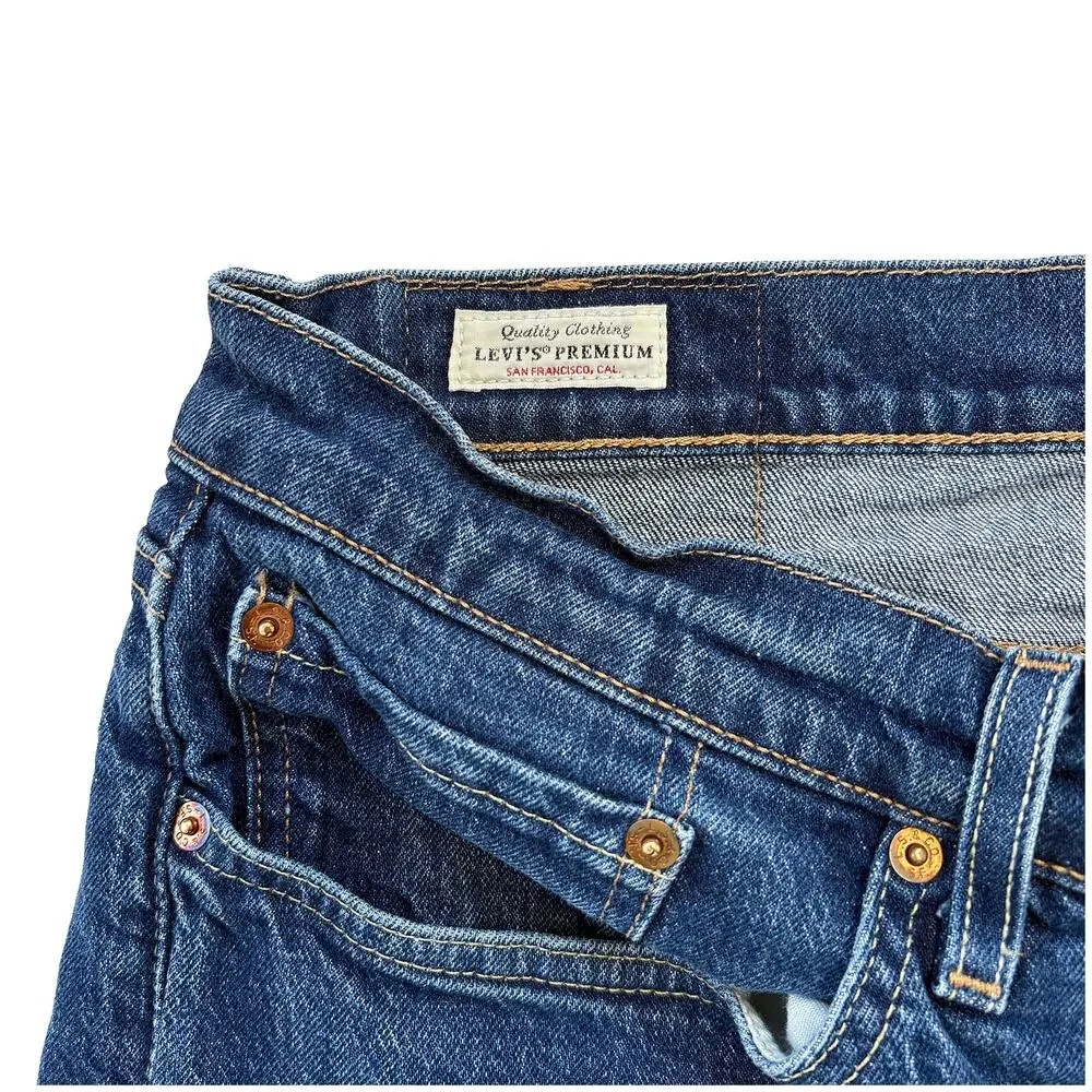 Levis 514 Jeans Men 36x30 Straight Leg Big E Low Stretch Mid Rise Faded Med Wash